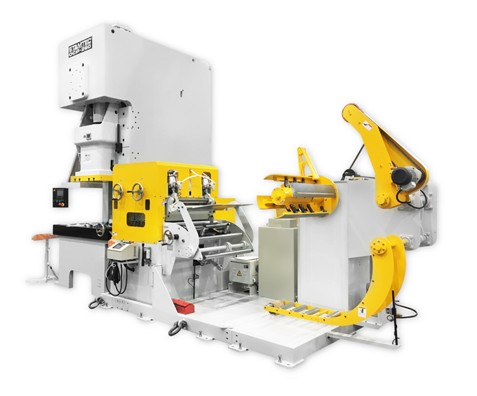 Sistema 3 en 1: alimentación de prensa, enderezadora de bobinas y desbobinadora